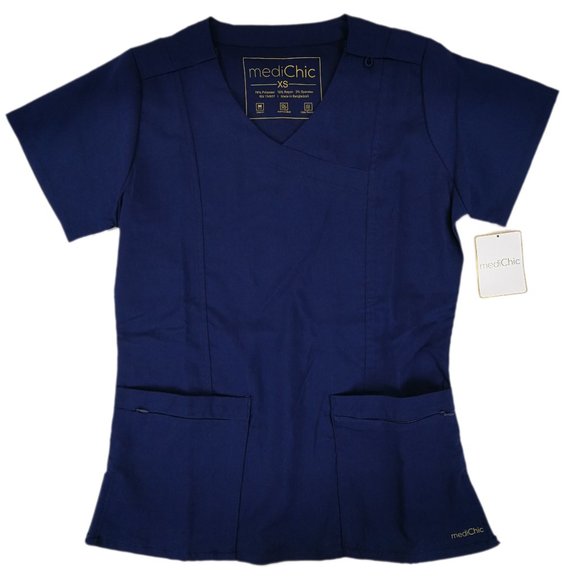 Medichic Scrub Top Women's XS Navy MC4121 - Picture 1 of 7